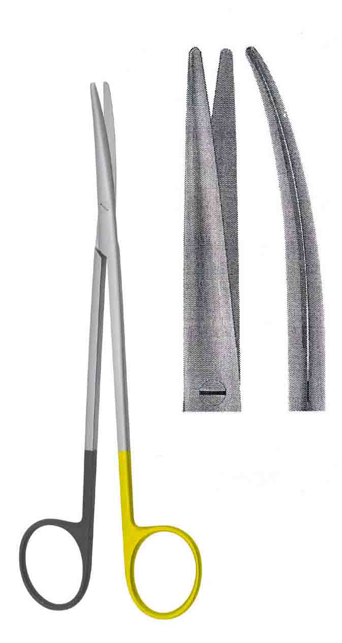 ALTIN SAPLI BİR AĞZI DİŞLİ MAKAS EĞRİ 14,5 CM